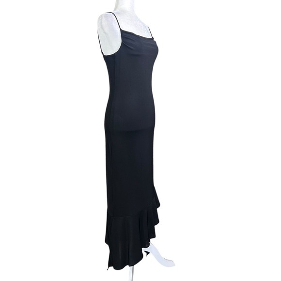 Y2K Whimsygoth Midi Dress Sm Spaghetti Straps Slinky Asymmetrical 90's Witchy - Picture 2 of 9